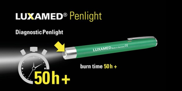50 godzin na 1 kompl. baterii - Latarki Laryngologiczne marki LUXAMED